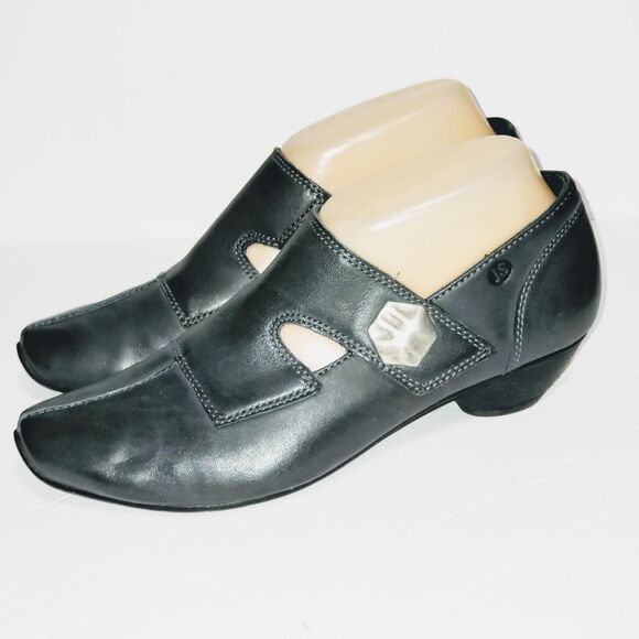 Josef Seibel Tina Gray Split Toe Mary Jane Hook Loop Low Heel Size US 7 EU 38 - Picture 1 of 11